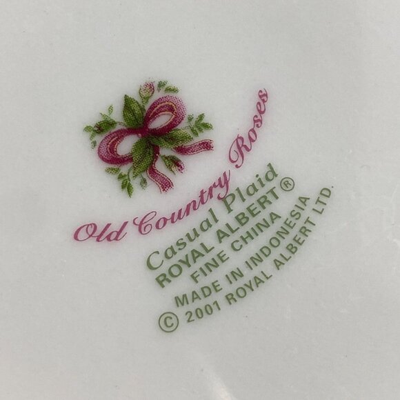 Royal Albert Old Country Roses Casual Plaid Coffe Beverage Mug Bone China 2001 - Picture 7 of 7